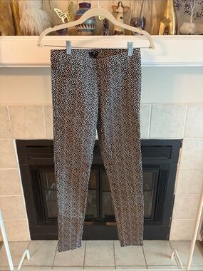 H&M Black and White Dotted Skinny Pants